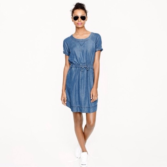 denim dress tie waist